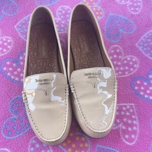 Kate Spade Cream Patent Loafers